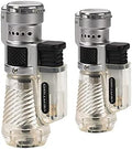 Encendedor de Cigarros Triple Antorcha Vertigo Parfums by Lotus, Transparente, Paquete de 2 - imagen 1