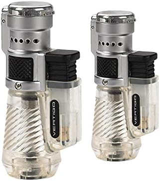 Encendedor de Cigarros Triple Antorcha Vertigo Parfums by Lotus, Transparente, Paquete de 2 - imagen 1
