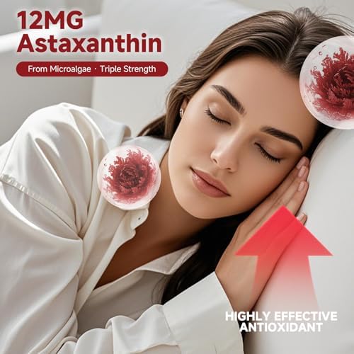 Axldrn Astaxantina 12mg, 120 Softgels, Suplemento Antioxidante Premium que Apoya la Salud Ocular, de la Piel, Inmunidad y Circulación Interna - imagen 2