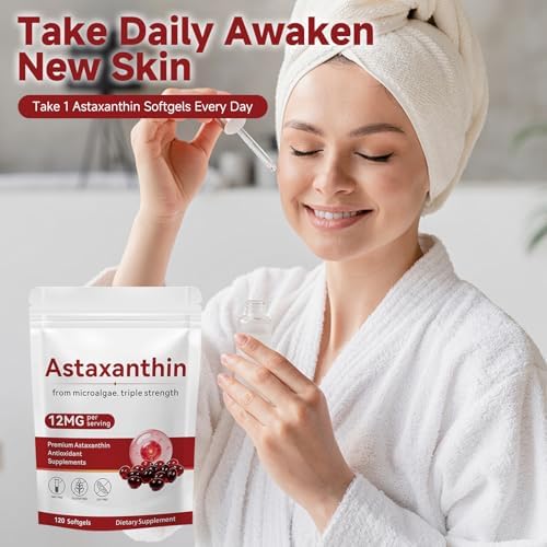Axldrn Astaxantina 12mg, 120 Softgels, Suplemento Antioxidante Premium que Apoya la Salud Ocular, de la Piel, Inmunidad y Circulación Interna - imagen 6