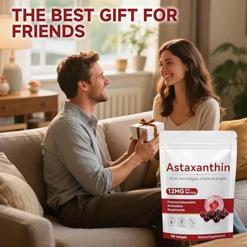 Axldrn Astaxantina 12mg, 120 Softgels, Suplemento Antioxidante Premium que Apoya la Salud Ocular, de la Piel, Inmunidad y Circulación Interna - imagen 7