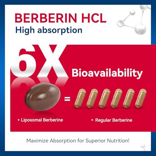 Suplemento Liposomal de Berberina URDRU 1500mg 3 en 1 - con Canela de Ceilán y Gymnema, Cápsulas de Berberina de Alta Biodisponibilidad para Hombres - imagen 2