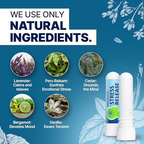 Inhalador Migrastil para Liberación de Estrés 2-Pack, Fórmula Aromaterapia Calmante, Alivio Natural con Bálsamo de Perú y Aceites Esenciales. Hecho - imagen 4