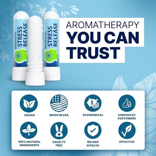Inhalador Migrastil para Liberación de Estrés 2-Pack, Fórmula Aromaterapia Calmante, Alivio Natural con Bálsamo de Perú y Aceites Esenciales. Hecho - imagen 5