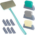Kit de Limpieza para Pantallas de Ventana – Cepillo para Malla + 3 Cepillos para Ranuras y 6 Paños de Repuesto – Mango Extensible de 14.8″, Uso - imagen 1