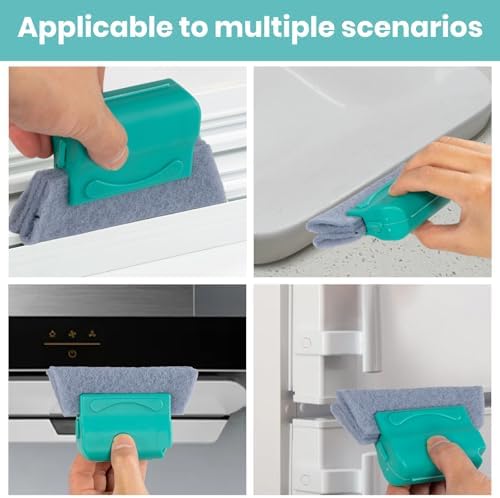 Kit de Limpieza para Pantallas de Ventana – Cepillo para Malla + 3 Cepillos para Ranuras y 6 Paños de Repuesto – Mango Extensible de 14.8″, Uso - imagen 5