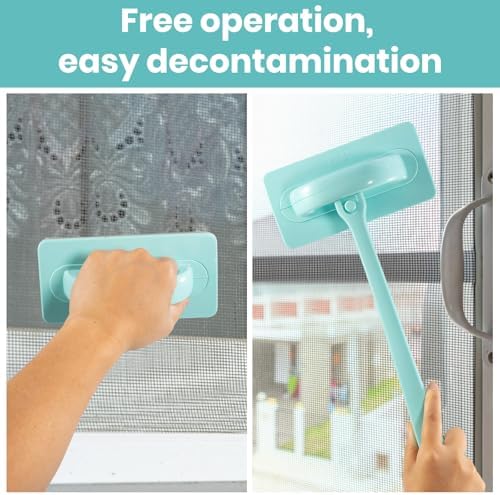 Kit de Limpieza para Pantallas de Ventana – Cepillo para Malla + 3 Cepillos para Ranuras y 6 Paños de Repuesto – Mango Extensible de 14.8″, Uso - imagen 6