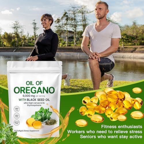Cápsulas de Aceite de Orégano ZEYARUIBO con Aceite de Semilla Negra – 2 en 1, Orgánico, 300 Contenidos | Vegano, Sin OGM | Apoya el Bienestar y el - imagen 6