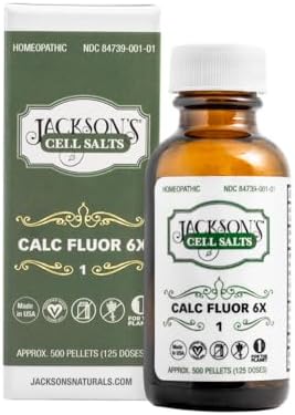Calc Fluor 6X de Jackson - Botella de 500 Pellets, Vegano Certificado y Libre de Lactosa, Schuessler Calcarea Fluorica Hecho en EE. UU. - imagen 4