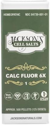 Calc Fluor 6X de Jackson - Botella de 500 Pellets, Vegano Certificado y Libre de Lactosa, Schuessler Calcarea Fluorica Hecho en EE. UU. - imagen 5