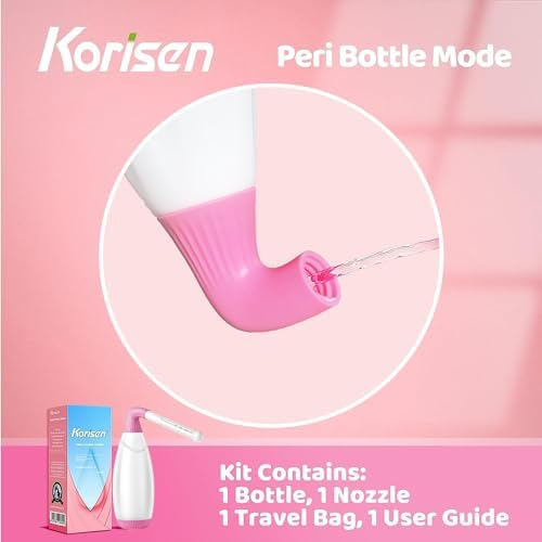 Botella de Ducha Multifuncional Korisen para Mujeres, Reutilizable, Botella Peri Invertida para Cuidado Postparto, Tamaño de Viaje, Limpieza Vaginal - imagen 5