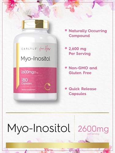 Carlyle Myo-Inositol 2600mg | 180 Cápsulas | Suplemento de Fuerza Extra | Sin OGM, Libre de Gluten - imagen 4