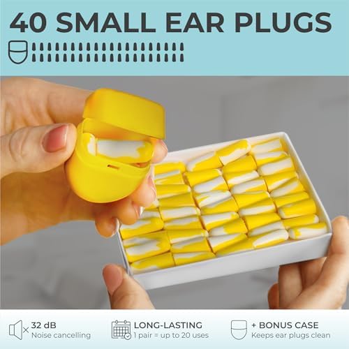 Tapones para oídos Peace&Quiet PQ Pequeños para Dormir - 40 Tapones, Cancelación de Ruido 32 dB, Bloqueo de Sonido, para Mujeres y Hombres - imagen 2