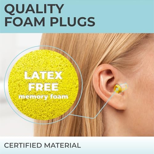Tapones para oídos Peace&Quiet PQ Pequeños para Dormir - 40 Tapones, Cancelación de Ruido 32 dB, Bloqueo de Sonido, para Mujeres y Hombres - imagen 3