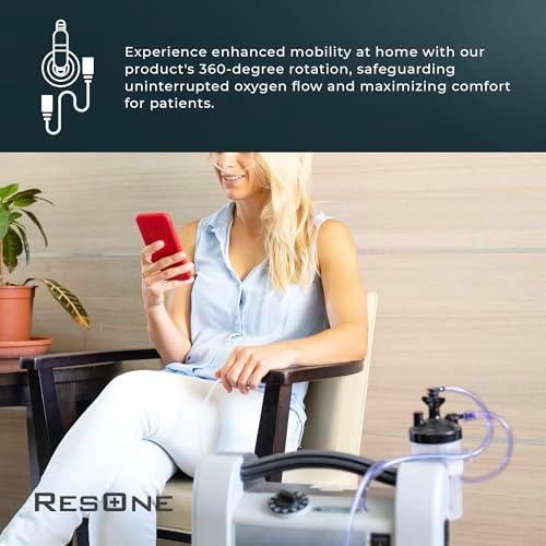 Tubo de Suministro de Oxígeno ResOne 2pk de 25 pies - Conectores Giratorios, Resistente a Aplastamientos - Rotación de 360 grados, para Cannulas - imagen 5