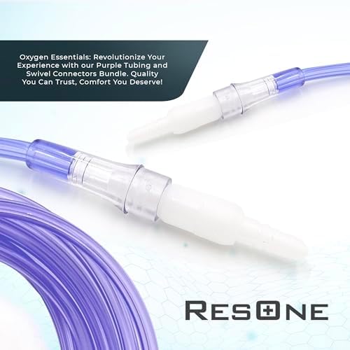 Tubo de Suministro de Oxígeno ResOne 2pk de 25 pies - Conectores Giratorios, Resistente a Aplastamientos - Rotación de 360 grados, para Cannulas - imagen 6