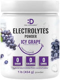Polvo de Electrolitos, 1lb (69 Porciones) – Sin Azúcar, Bajo en Sodio, Sabor Uva Helada – Mezcla para Bebida de Hidratación Rápida – Alto en Potasio - imagen 1
