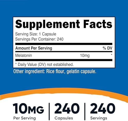 Nutricost Melatonina 10mg, 240 Cápsulas, Sin OGM y Libre de Gluten - imagen 2