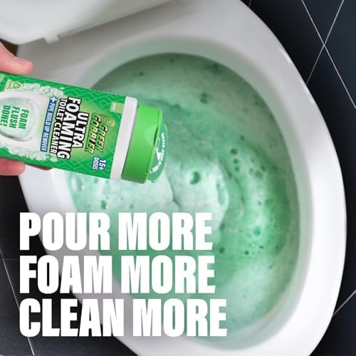 Limpiador de Inodoro Ultra Espumoso Green Gobbler – 15+ Dosis, Espuma Autonivelante, Elimina Manchas Difíciles y Acumulación en Tuberías, Previene - imagen 3