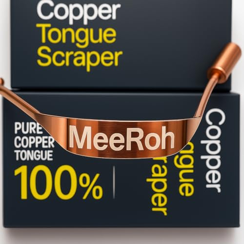 Raspador de Lengua de Cobre Puro MeeRoh (Paquete de 2) – Limpiador Manual para Aliento Fresco – Herramienta Tradicional de Higiene Oral para Adultos - imagen 3