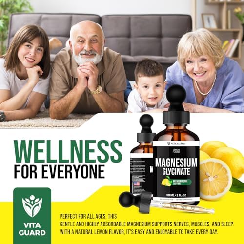 Vita Guard Gotas Líquidas de Magnesio Glicinato 500mg | Magnesio de Alta Absorción para Relajación, Sueño y Bienestar Muscular | Suplemento Vegano y - imagen 8