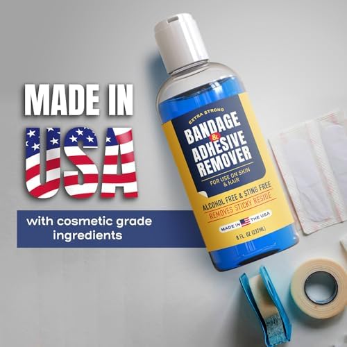 Removedor de Adhesivo Sin Picazón - 8oz, Suave y Sin Dolor para Vendas y Adhesivos Fuertes - Ideal para Piel Sensible, Cuidado de Portas, Monitoreo - imagen 6