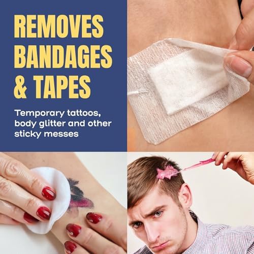 Removedor de Adhesivo Sin Picazón - 8oz, Suave y Sin Dolor para Vendas y Adhesivos Fuertes - Ideal para Piel Sensible, Cuidado de Portas, Monitoreo - imagen 7