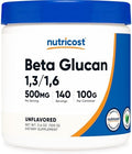 Polvo de Beta Glucano Nutricost 100 Gramos - 1,3/1,6 - Sin OGM - imagen 1