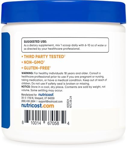 Polvo de Beta Glucano Nutricost 100 Gramos - 1,3/1,6 - Sin OGM - imagen 4