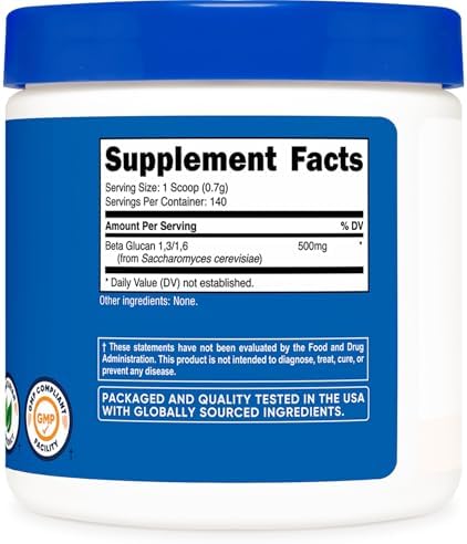 Polvo de Beta Glucano Nutricost 100 Gramos - 1,3/1,6 - Sin OGM - imagen 5