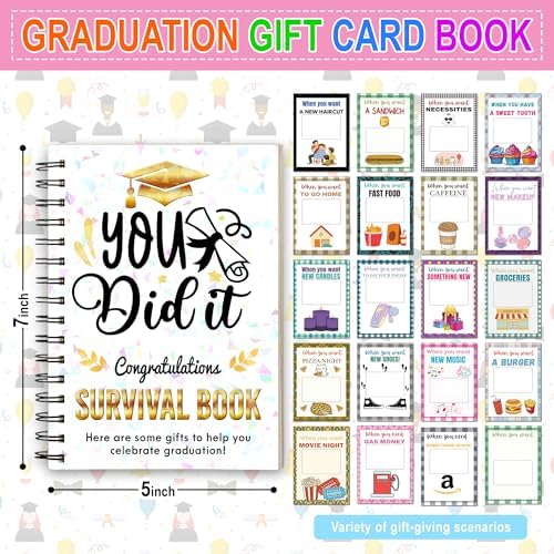 Libro de Tarjetas de Regalo BerryMila para Graduación (5x7 pulgadas), Holder de Tarjetas Holográficas de 20 Páginas, Álbum de Supervivencia para - imagen 3