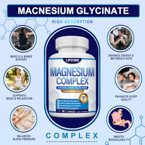 Suplemento de Complejo de Magnesio 1200mg - Mezcla Avanzada 7 en 1 - Glicinato, Citrato, Malato, Taurato, Óxido, Aspartato, Orotato - Alta Absorción - imagen 6