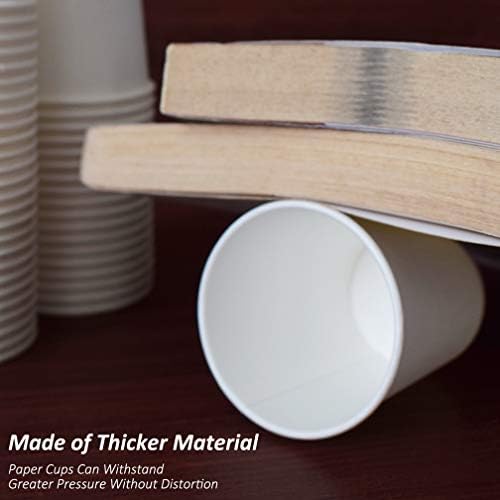 Tazas de Papel Kuerqi 150 Piezas - Tazas de Café de Papel de 8 Oz para Bebidas Calientes y Frías - imagen 3