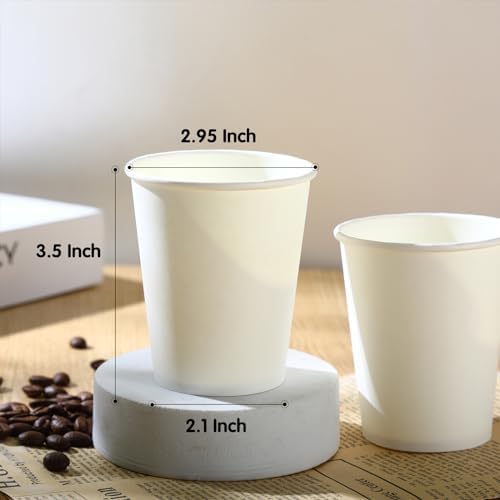 Tazas de Papel Kuerqi 150 Piezas - Tazas de Café de Papel de 8 Oz para Bebidas Calientes y Frías - imagen 7