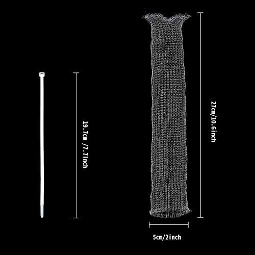 Trampas de Pelusa para Lavadora 48 Piezas, Filtro de Malla de Acero Inoxidable con 48 Cables de Nylon para Atrapar Pelusa en Manguera - imagen 2