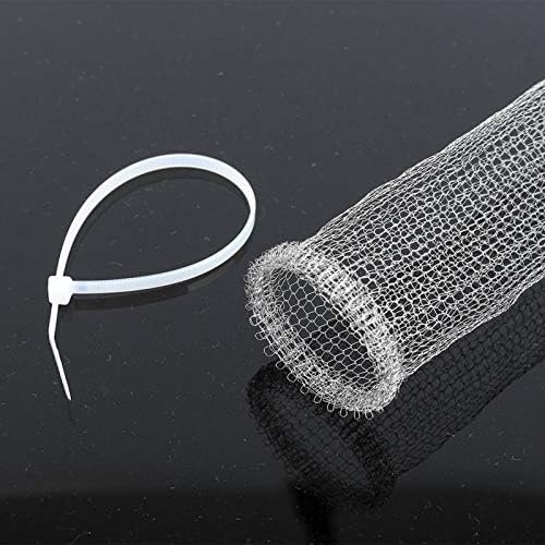 Trampas de Pelusa para Lavadora 48 Piezas, Filtro de Malla de Acero Inoxidable con 48 Cables de Nylon para Atrapar Pelusa en Manguera - imagen 5