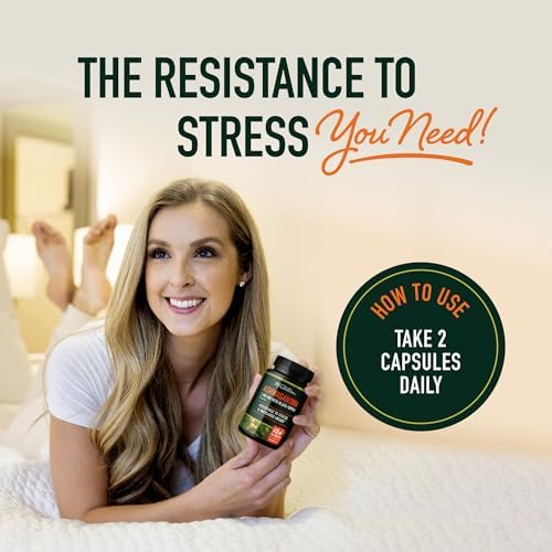 Suplemento de Ashwagandha 1300mg para Resistencia al Estrés y Aumento de Energía | Adaptógeno de Alta Absorción con Pimienta Negra | Apoyo para la - imagen 5