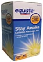 Paquete de Healthy Surplus Equate Stay Awake - 200 mg de Cafeína - 80 Tabletas y Tarjeta de Consejos de Vitaminas A a Zinc Vital Volumes - imagen 1