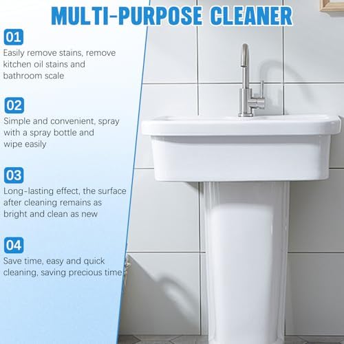 Cuoct 2 Piezas Limpiador Multiusos R & W, Spray de Limpieza Sin Enjuague, Espuma Limpiadora para Baño Multiusos - imagen 3