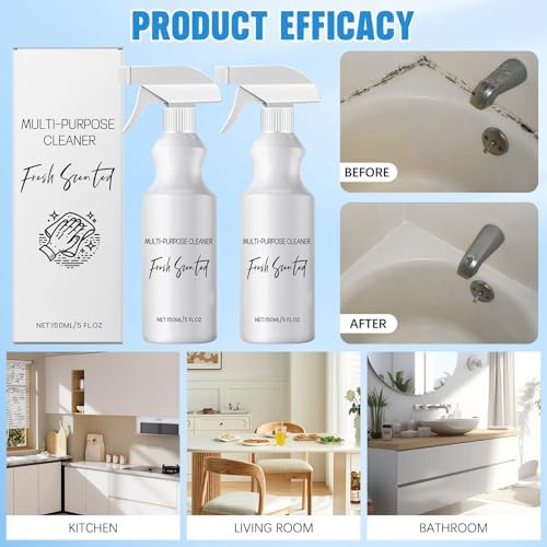 Cuoct 2 Piezas Limpiador Multiusos R & W, Spray de Limpieza Sin Enjuague, Espuma Limpiadora para Baño Multiusos - imagen 6