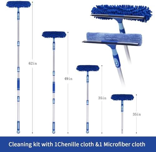 Kit Profesional de Limpiaparabrisas LOMIDA - Pólvora de Aluminio Ligera de 62, Herramienta de Limpieza 2 en 1 con Cabezal Flexible para - imagen 4