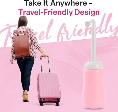 Botella de Bidet Portátil Pink Alley para Mujeres - Botella Peri Invertida para Higiene Femenina, Cuidado Postparto y Menstrual con Rocío Angulado y - imagen 4
