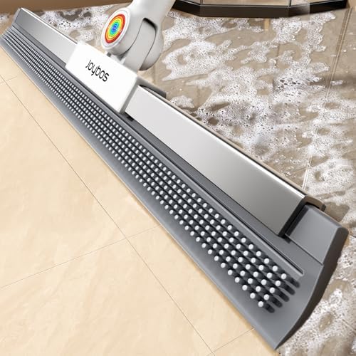 Squeegee para Piso de Concreto con Cabezal Rotatorio de 180° y Mango de 63, Ideal para Garaje, Piso Epóxico, Baño, Ducha y Eliminación de Pelo de - imagen 1