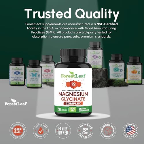 Complejo de Glicinato de Magnesio 500mg - Suplemento de Magnesio en Cápsulas para Sueño y Calma - No GMO, 3er Parte Verificado - 150 Pastillas para - imagen 6