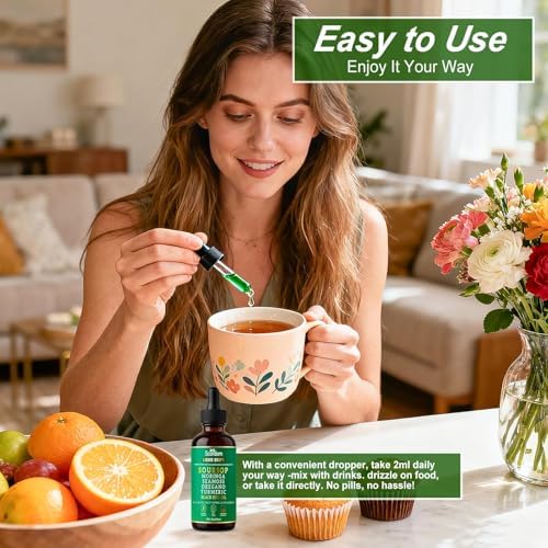 Gotas Líquidas Amargas de Guanábana 10 en 1 con Musgo Marino, Cúrcuma, Moringa, Aceite de Semilla Negra, Orégano, Ashwagandha y Extractos Herbales - - imagen 6