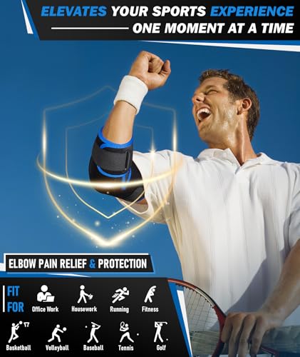 Faja de Codo OXYSAIKO para Epicondilitis y Tendinitis - Soporte Ajustable para Lesiones Deportivas, Bursitis y Alivio del Dolor en Hombres y Mujeres - imagen 2