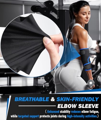 Faja de Codo OXYSAIKO para Epicondilitis y Tendinitis - Soporte Ajustable para Lesiones Deportivas, Bursitis y Alivio del Dolor en Hombres y Mujeres - imagen 3