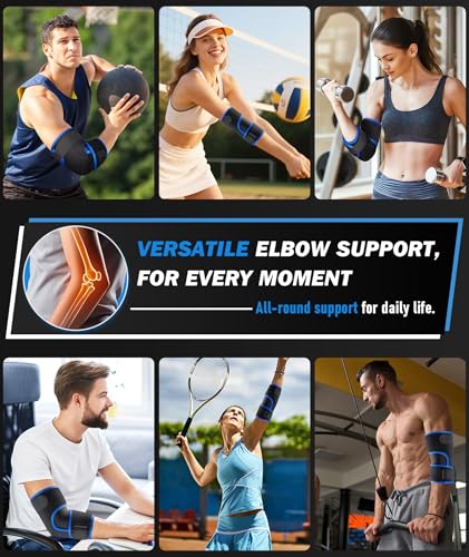 Faja de Codo OXYSAIKO para Epicondilitis y Tendinitis - Soporte Ajustable para Lesiones Deportivas, Bursitis y Alivio del Dolor en Hombres y Mujeres - imagen 6