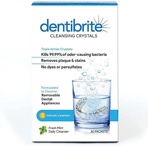 Limpiador de Cristales Dentibrite para Aparatos Dentales Removibles - Invisalign, Retenedores, Protectores, Dentaduras, Bandejas - Eliminador de - imagen 1