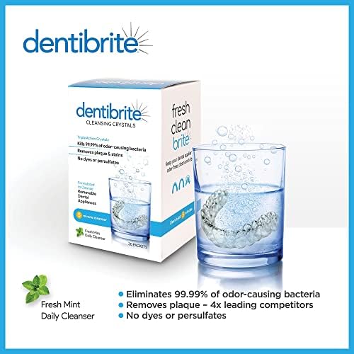 Limpiador de Cristales Dentibrite para Aparatos Dentales Removibles - Invisalign, Retenedores, Protectores, Dentaduras, Bandejas - Eliminador de - imagen 2